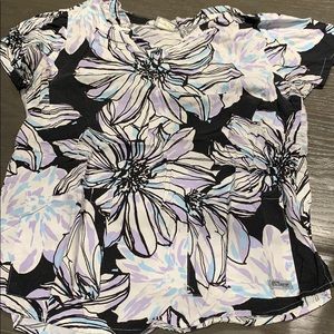 Flower scrub top